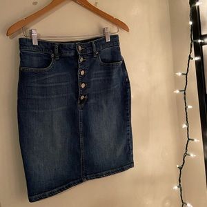 Sassy Denim Pencil Skirt